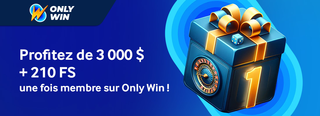 Le bonus bienvenue casino onlywin