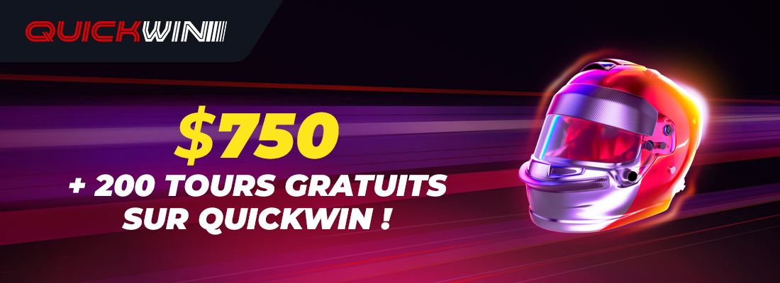 Le bonus bienvenue quickwin casino