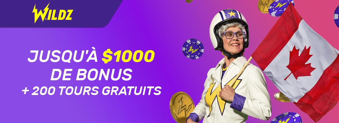 Le bonus de bienvenue wildz casino